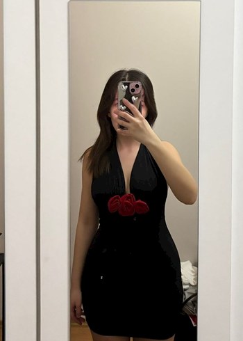 Kemer Detaylı Siyah Deri Mini Elbise - Görsel 3