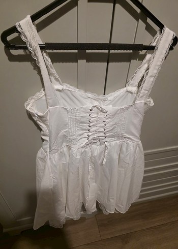 Beyaz Fitted Hemşire Korsesi Midi Boy - Görsel 2