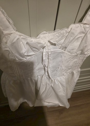 Beyaz Fitted Hemşire Korsesi Midi Boy - Görsel 3