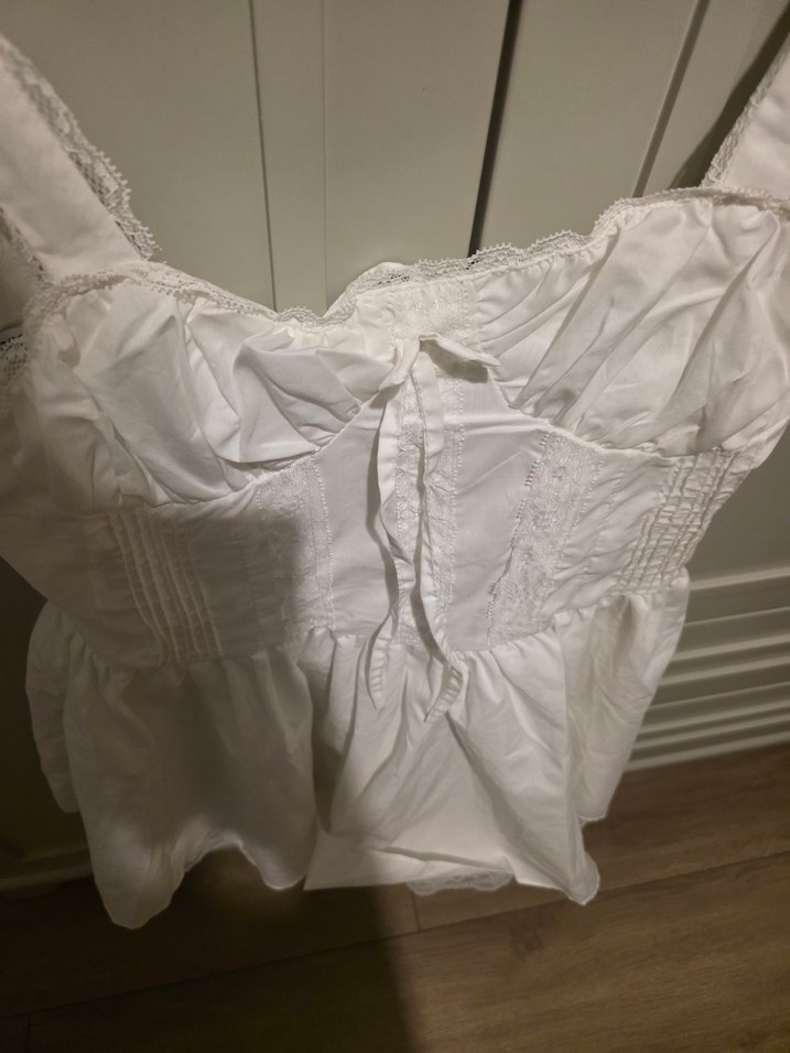 Beyaz Fitted Hemşire Korsesi Midi Boy - Görsel 3