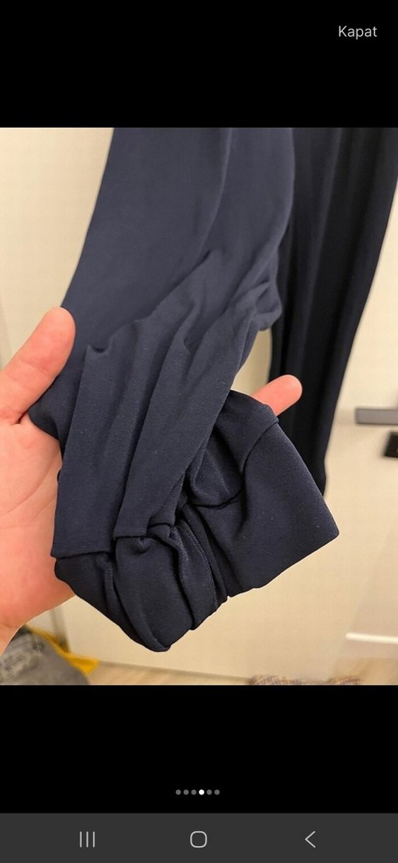 Kadın Siyah Straplez Pilili Uzun Tulum - Görsel 3