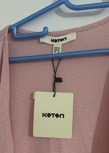 m Beden Uzun Kesim Pembe Keten Drapeli Kadın Yelek