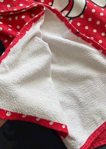 Kız Çocuk Renkli Baskılı Kısa Kollu Panço havlu - Görsel 3