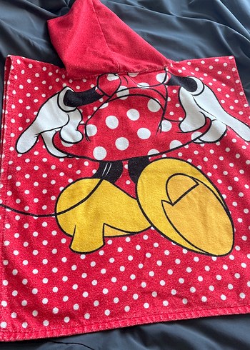 Kız Çocuk Renkli Baskılı Kısa Kollu Panço havlu - Görsel 2