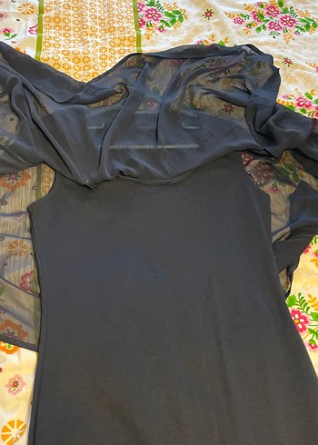 Lacivert elbise - Görsel 4