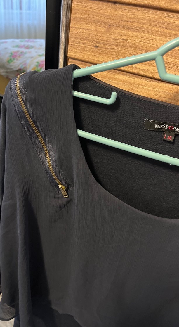 Lacivert elbise - Görsel 2