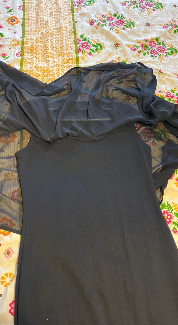 Lacivert elbise - Görsel 4