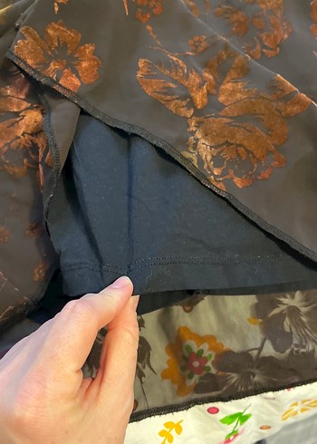 Bohem Tarzı Kahverengi Desenli otantik elbise - Görsel 6