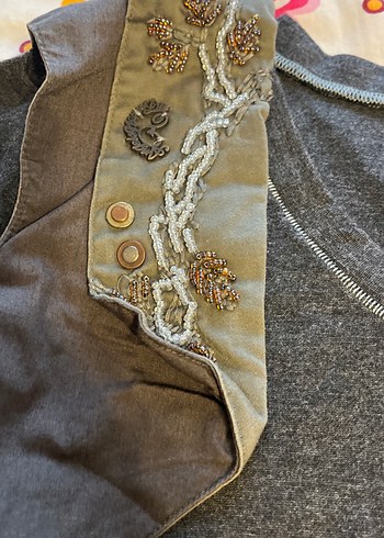 Bohem Tarzı Kahverengi Desenli otantik elbise - Görsel 3