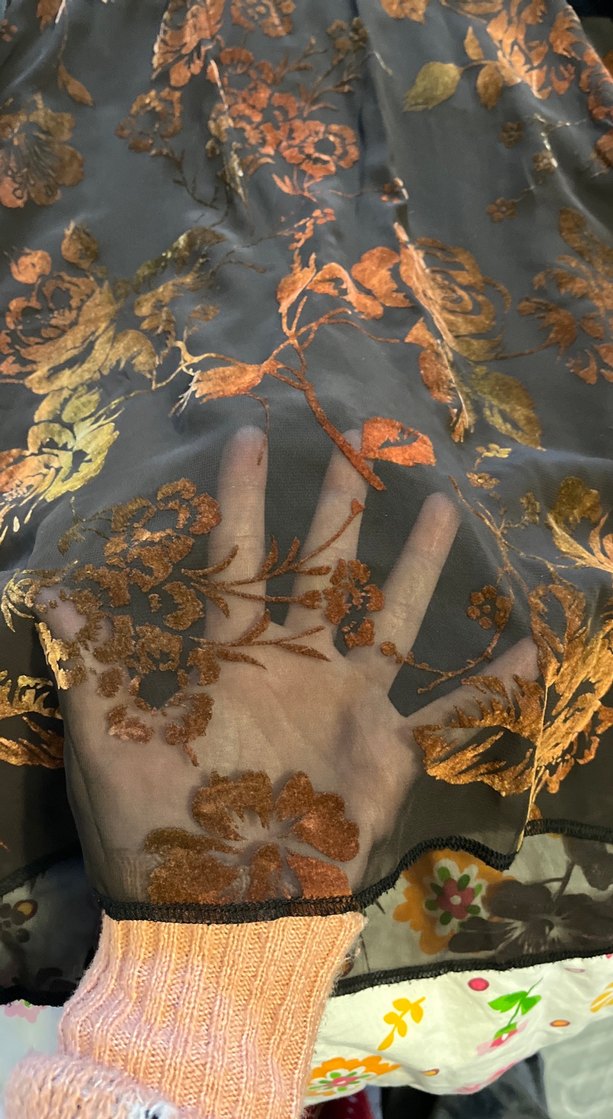 Bohem Tarzı Kahverengi Desenli otantik elbise - Görsel 5