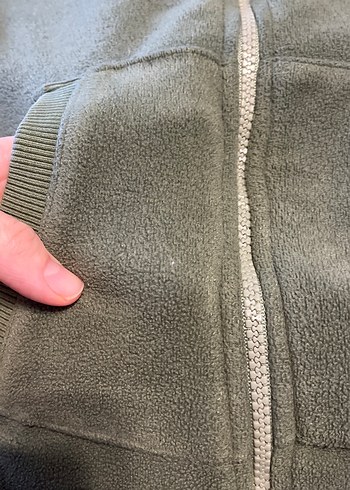 Kız Çocuk Yeşil Fermuarlı Polar Ceket - Görsel 2