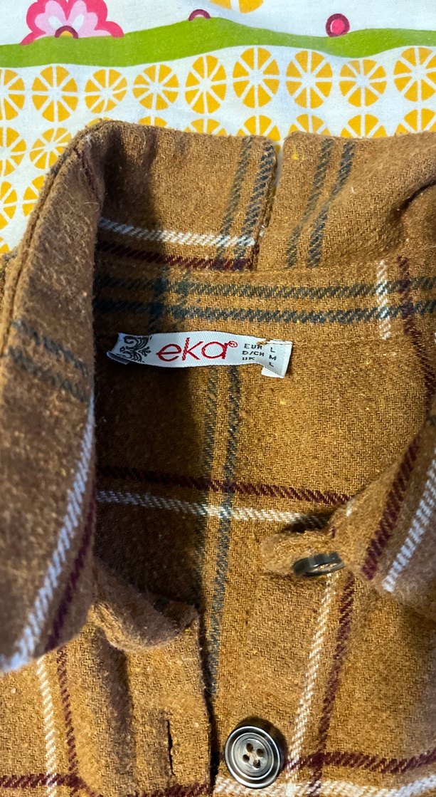 Düğmeli Kahverengi oduncu gömlek - Görsel 2