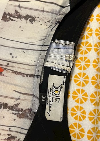 Drapeli Uzun Kollu Desenli tasarım Kadın Bluz - Görsel 3