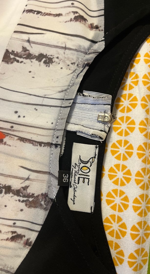 Drapeli Uzun Kollu Desenli tasarım Kadın Bluz - Görsel 3