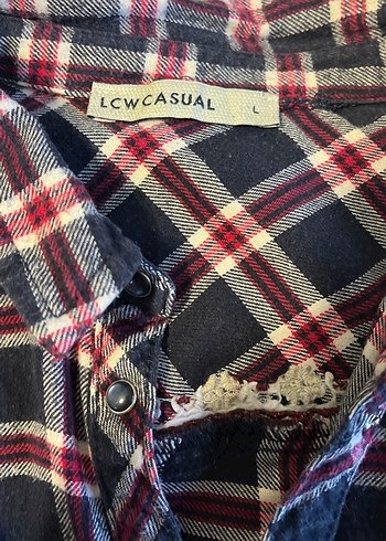 Kadın Çok Renkli Kareli Uzun Kollu Gömlek - Görsel 3