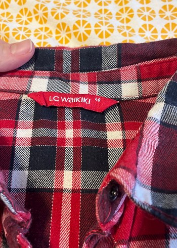 Kadın Kırmızı Ekose Gömlek - Görsel 3