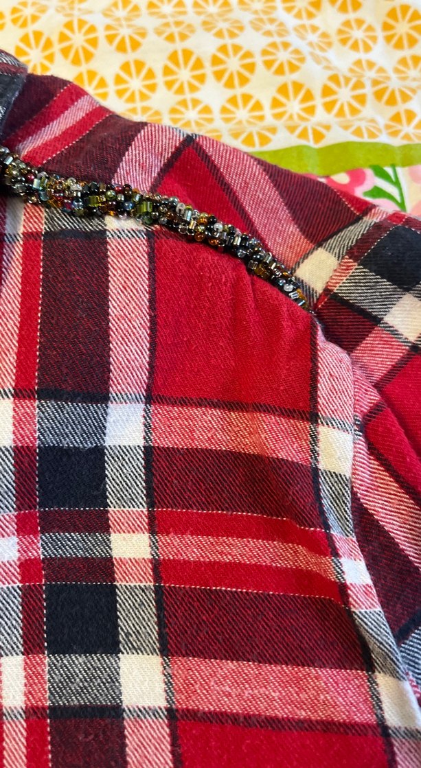 Kadın Kırmızı Ekose Gömlek - Görsel 4