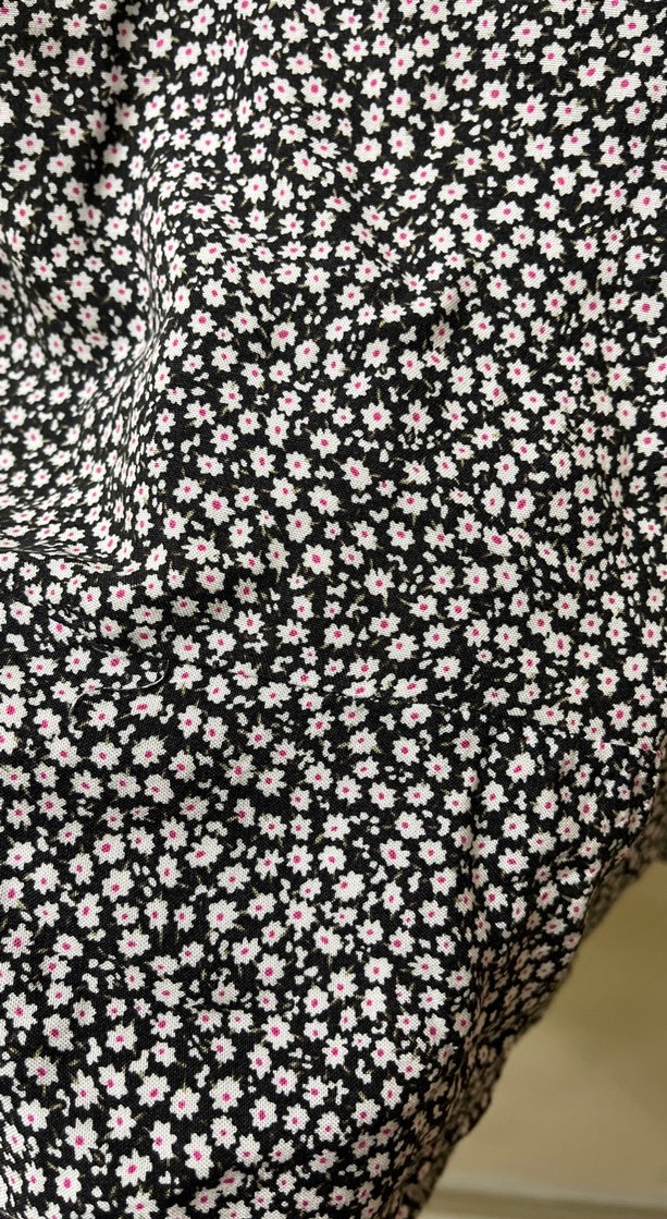 Kadın Siyah çiçekli Uzun Midi Etek - Görsel 3