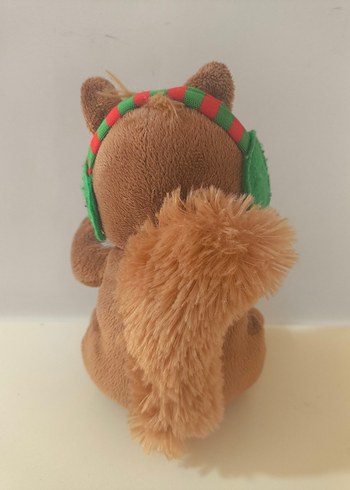 Beden Renkli Kulaklıklı Kahverengi Sincap Peluş Oyuncak