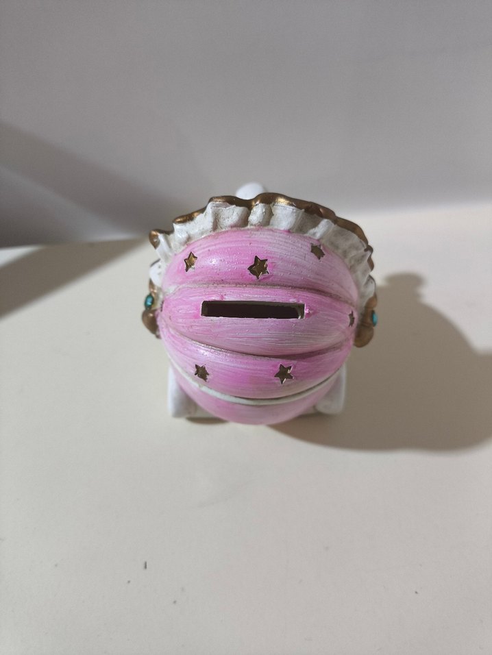 Pembe Minyatür Bebek Arabası Biblo kumbara - Görsel 4