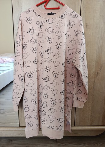 Pembe Baskılı Hamile Tunik, Uzun Kollu