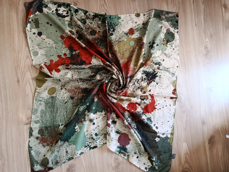 Kadın Çok Renkli Bohem Dökümlü Fular - Görsel 2