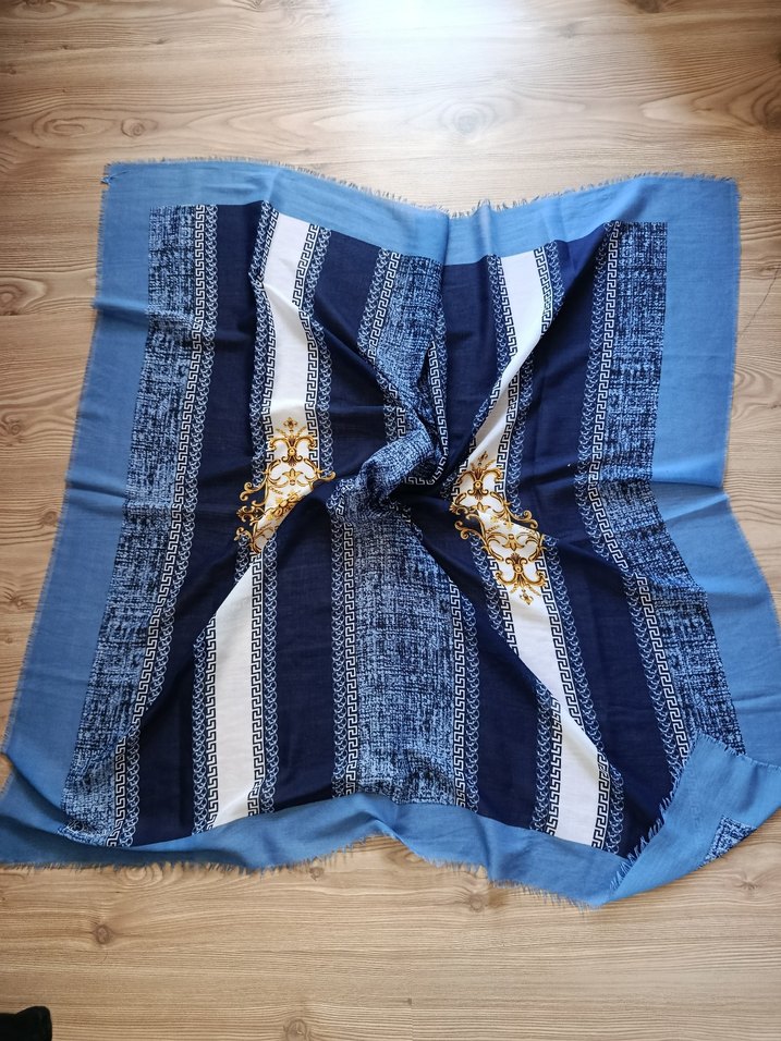 Mavi Bohem Tarzı Kadın eşarp - Görsel 3