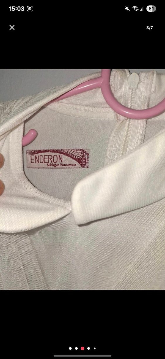 Uzun Beyaz Kadın nikah elbisesi kemerli - Görsel 5