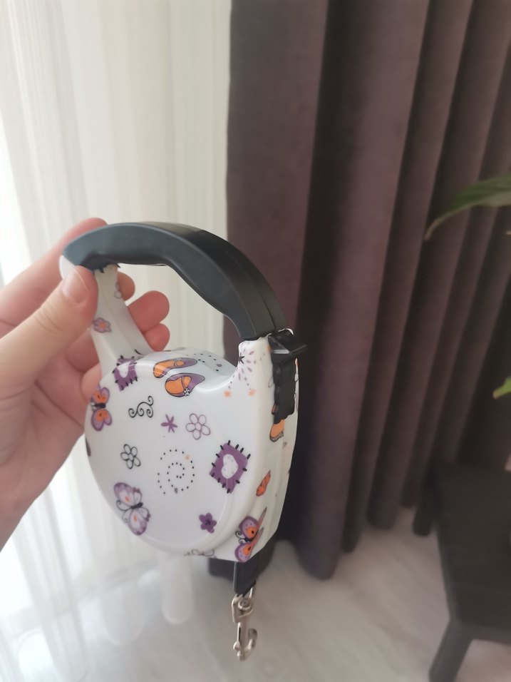 Renkli Mor Otomatik Köpek Gezdirme Tasması - Görsel 4