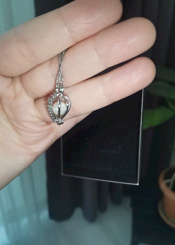 Gümüş incili istiridye kolye - Görsel 2