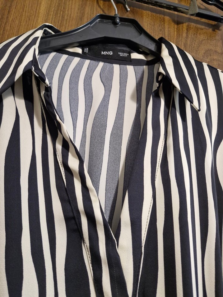 Zebra Desenli Uzun Kollu Saten  Kadın Elbise - Görsel 4