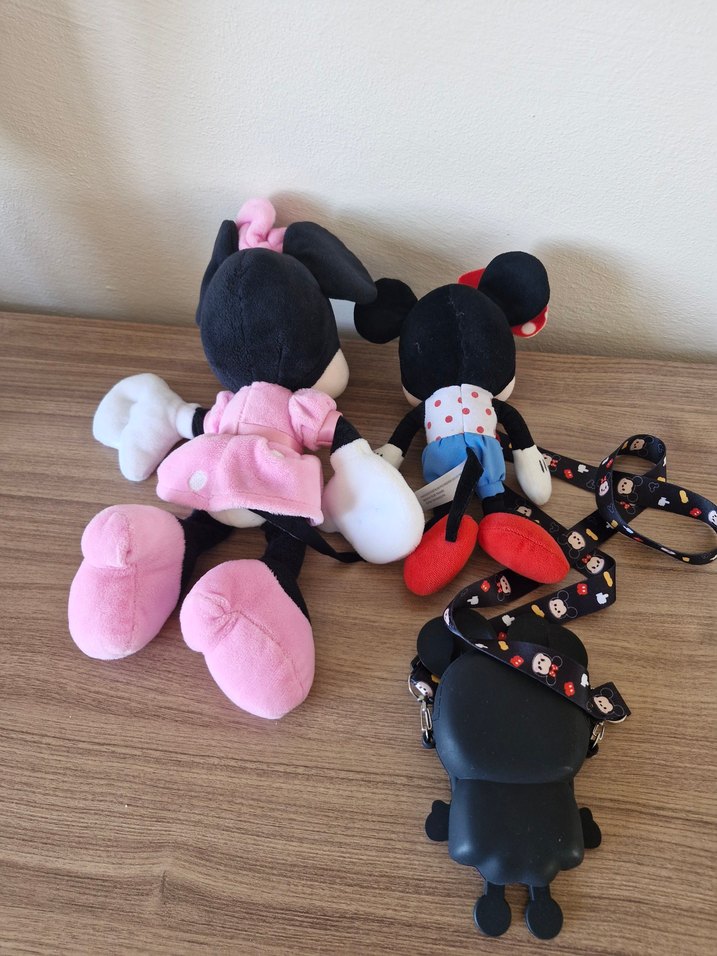 Renkli Minnie ve Mickey  Mouse Peluş  ve Aksesuar çanta seti - Görsel 4