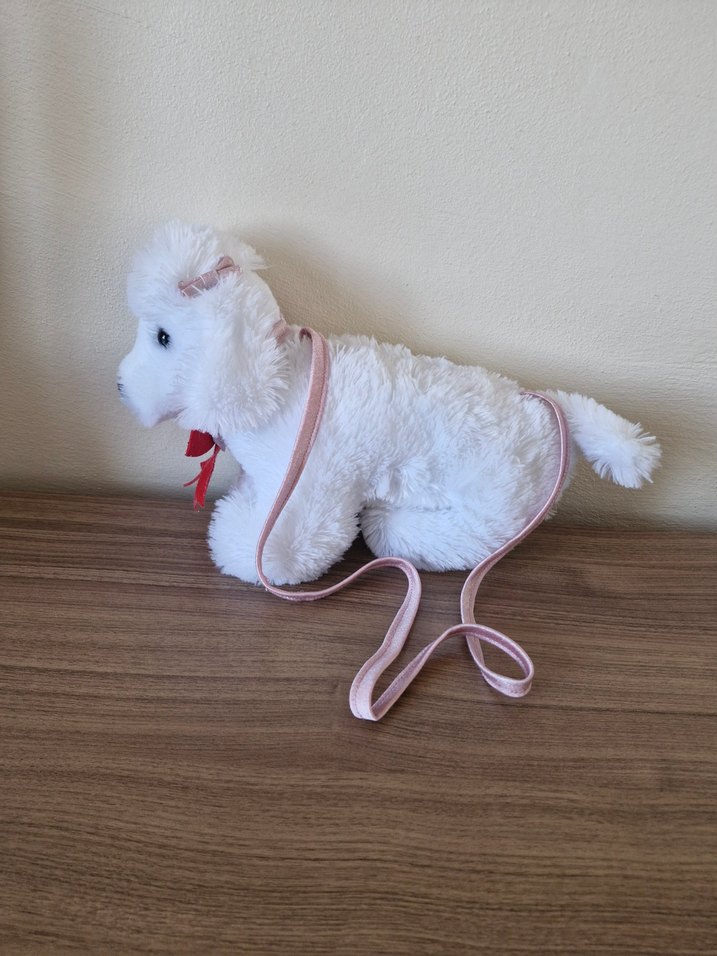 Beyaz Peluş Oyuncak Köpek Çanta - Görsel 2