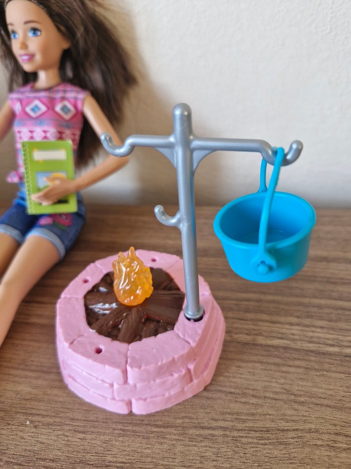 Barbie  Kamp Ocağı Seti ve Veteriner seti - Görsel 5