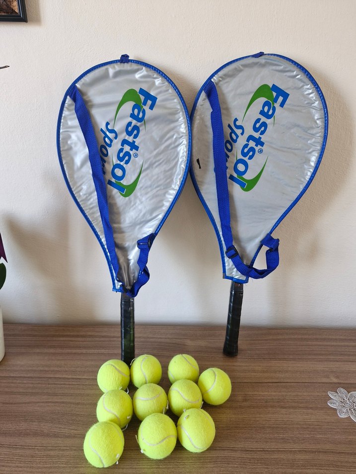 Renkli Elastik Saplı Tenis Raketi - Görsel 4