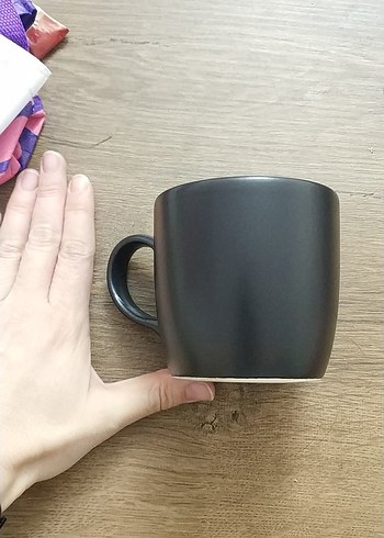 Mat Siyah Seramik Kupa - Görsel 4