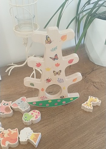 Denge Ağacı 12 Parça Eğitici Oyuncak - Görsel 2