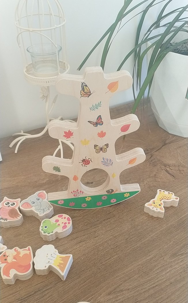 Denge Ağacı 12 Parça Eğitici Oyuncak - Görsel 2