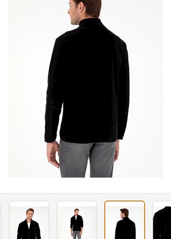 Pierre Cardin Siyah Fermuarlı Erkek Sweatshirt