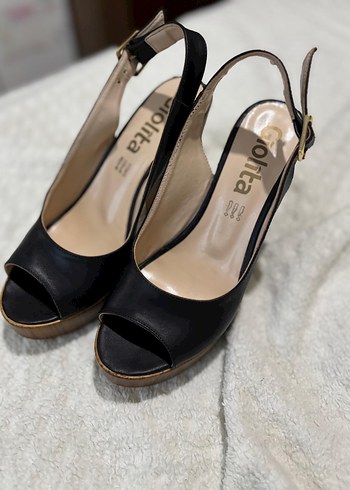 Bej Zebra Desenli Tokalı Platform Topuklu Kadın Ayakkabı - Görsel 6