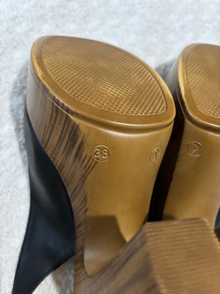 Bej Zebra Desenli Tokalı Platform Topuklu Kadın Ayakkabı - Görsel 5