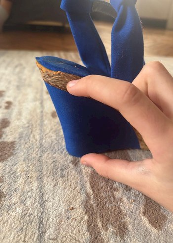 Mavi Süet Dolgu Topuklu Kadın Ayakkabı - Görsel 5