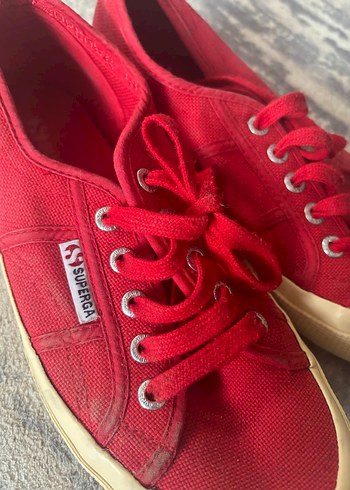 Kadın Kırmızı Spor Ayakkabı - Günlük Rahat - Görsel 5