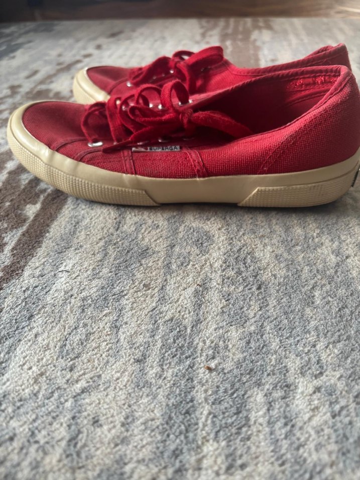 Kadın Kırmızı Spor Ayakkabı - Günlük Rahat - Görsel 4