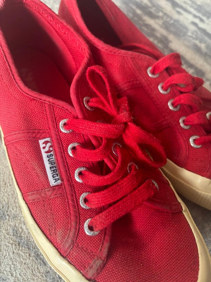 Kadın Kırmızı Spor Ayakkabı - Günlük Rahat - Görsel 5