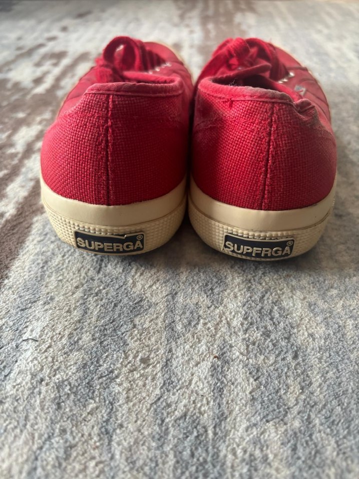 Kadın Kırmızı Spor Ayakkabı - Günlük Rahat - Görsel 3