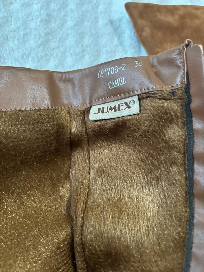 Kahverengi Süet Dolgu Topuklu Kadın Çizme - Görsel 5