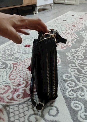  Beden Diger Siyah Deri Kadın Omuz Çantası