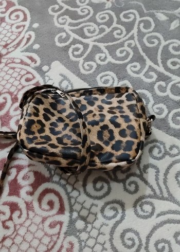 Kahverengi Leopar Desenli Kadın Çanta