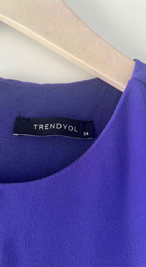 34 beden milla Mor Kolsuz dizüstü elbise - Görsel 2